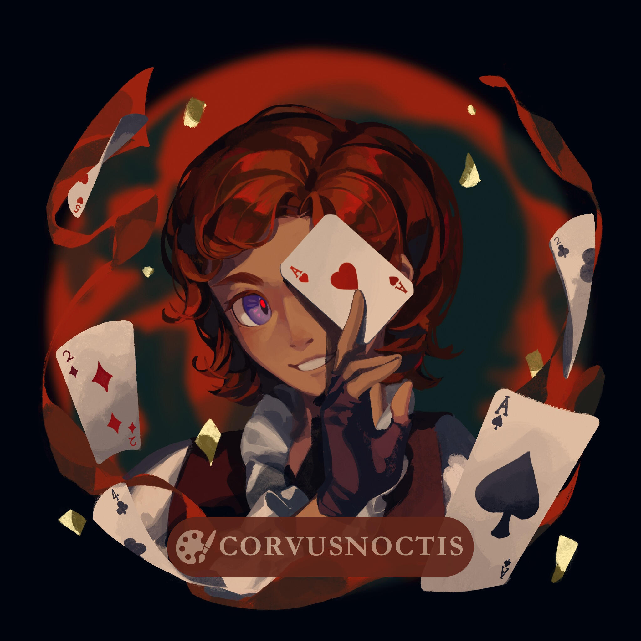 Illustrated Headshot by Corvusnoctis on VGen